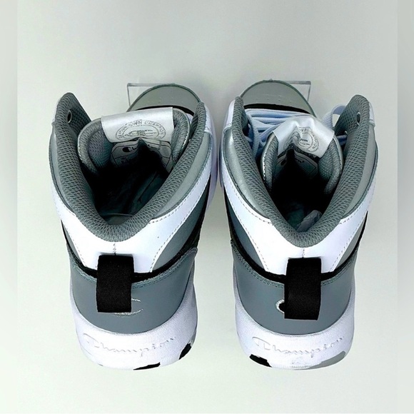 Champion High-Top Women’s Sneakers in White and Black and Grey Size 8.5 - Picture 4 of 8